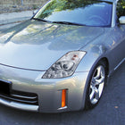 2006-2009 Nissan 350Z SMD LED Light Strip Projector Headlights - Chrome/Clear Lens