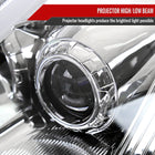 2006-2009 Nissan 350Z Switchback Sequential Turn Signal Animated LED Bar Projector Headlights (Chrome Housing/Clear Lens)