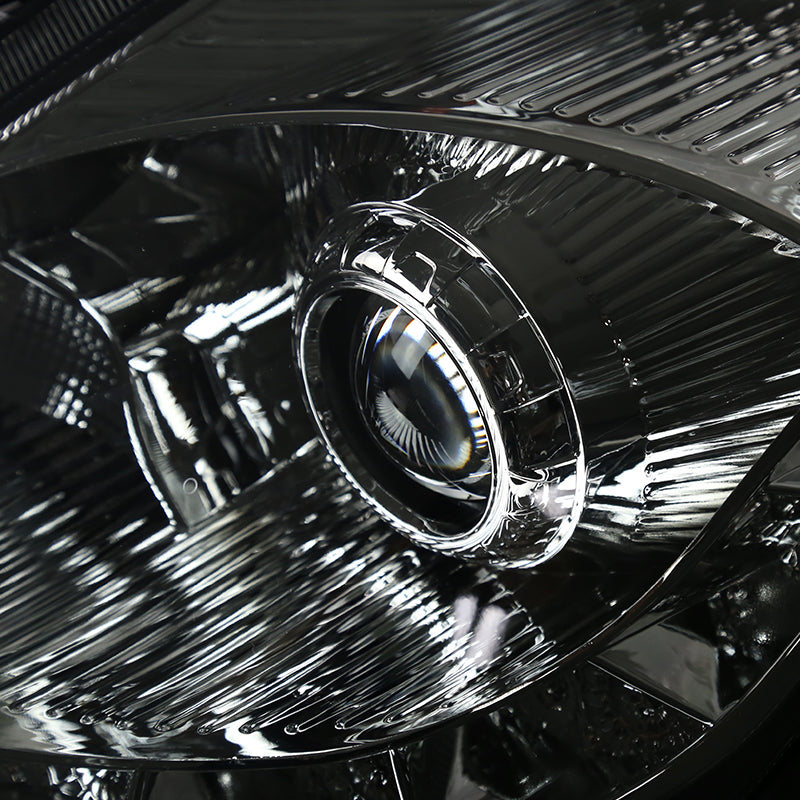 2006-2009 Nissan 350Z SMD LED Light Strip Projector Headlights - Chrome/Smoke Lens