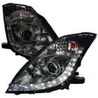 2006-2009 Nissan 350Z SMD LED Light Strip Projector Headlights - Chrome/Smoke Lens