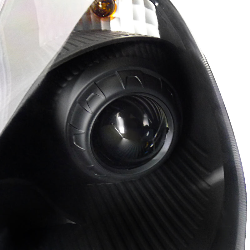 2006-2009 Nissan 350Z SMD LED Light Strip Projector Headlights - Matte Black/Clear Lens