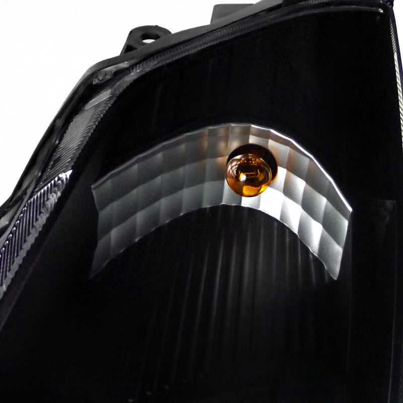 2006-2009 Nissan 350Z SMD LED Light Strip Projector Headlights - Matte Black/Clear Lens