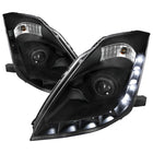 2006-2009 Nissan 350Z SMD LED Light Strip Projector Headlights - Matte Black/Clear Lens