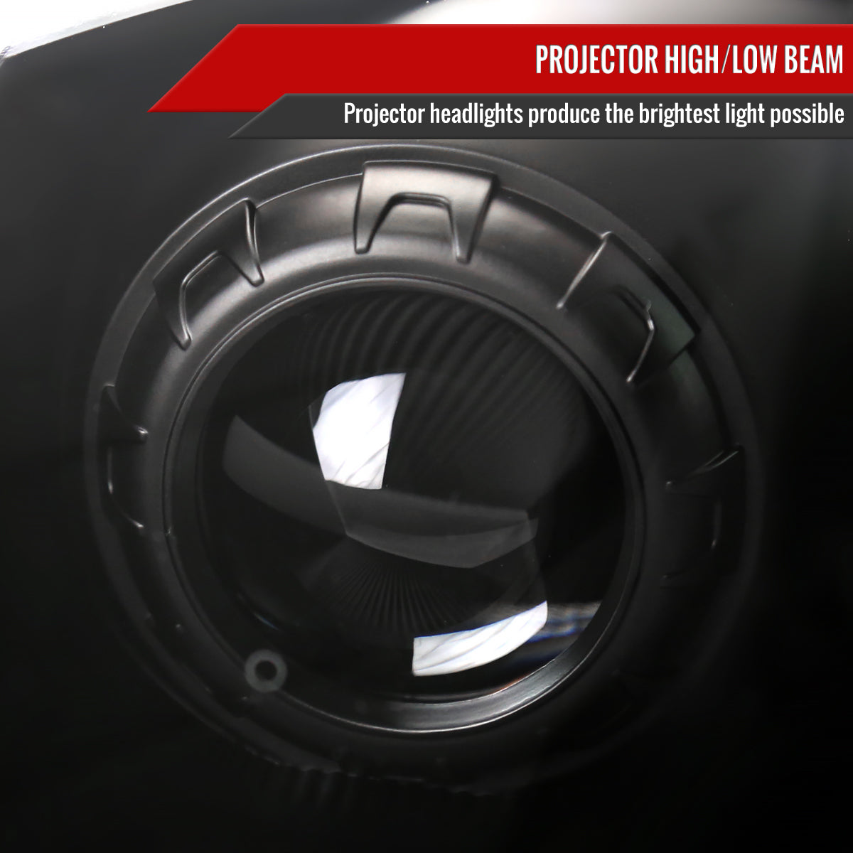 2006-2009 Nissan 350Z Switchback Sequential Turn Signal Animated LED Bar Projector Headlights (Matte Black Housing/Clear Lens)