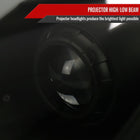 2006-2009 Nissan 350Z Switchback Sequential Turn Signal Animated LED Bar Projector Headlights (Matte Black Housing/Smoke Lens)