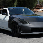 2006-2009 Nissan 350Z Switchback Sequential Turn Signal Animated LED Bar Projector Headlights (Matte Black Housing/Smoke Lens)