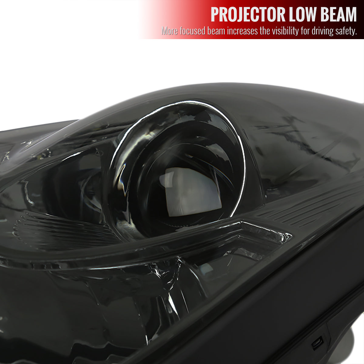 2000-2005 Toyota Celica Projector Headlights w/ SMD LED Light Strip (Chrome Housing/Smoke Lens)