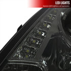 2000-2005 Toyota Celica Projector Headlights w/ SMD LED Light Strip (Chrome Housing/Smoke Lens)