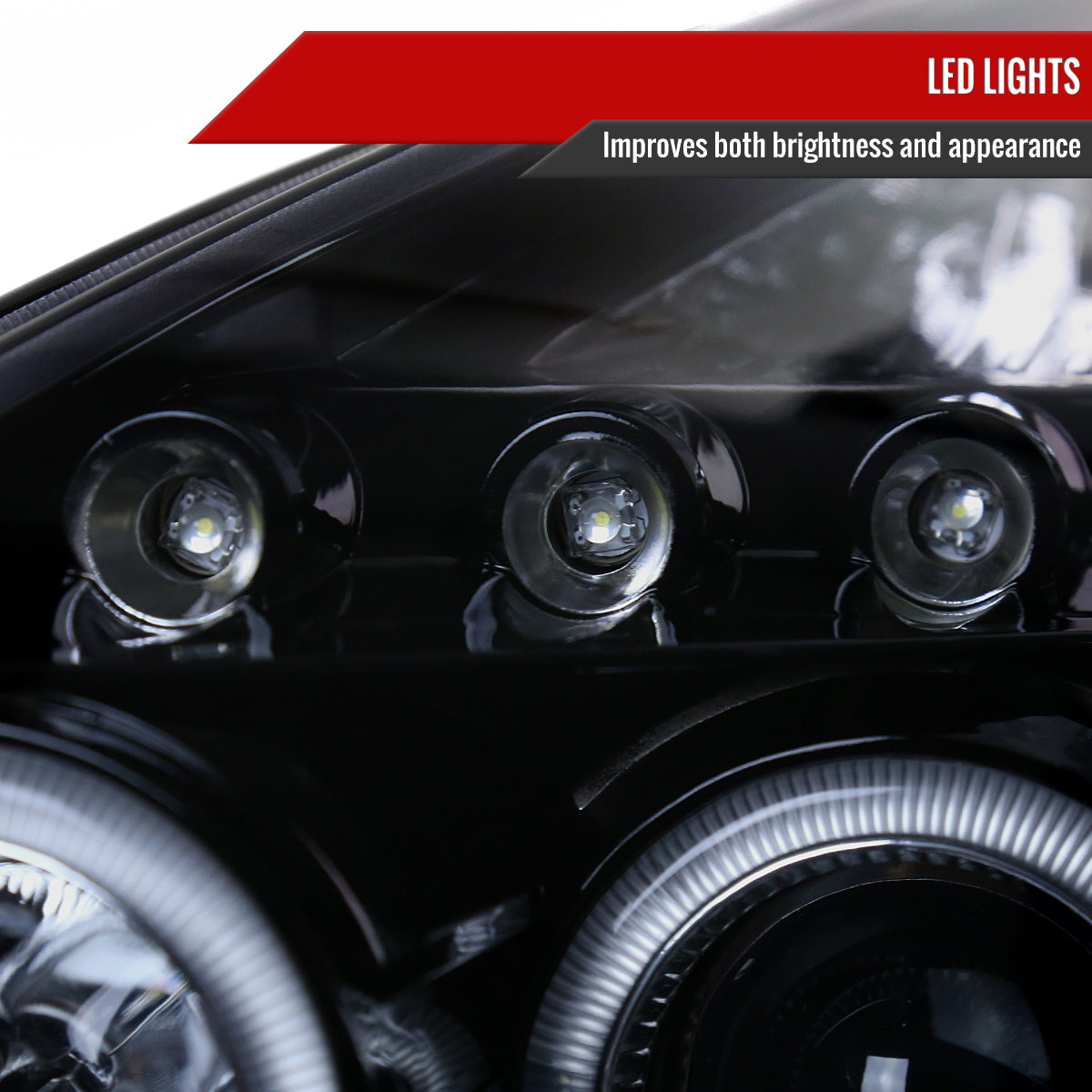 2000-2005 Toyota Celica Dual Halo Projector Headlights (Glossy Black Housing/Smoke Lens)