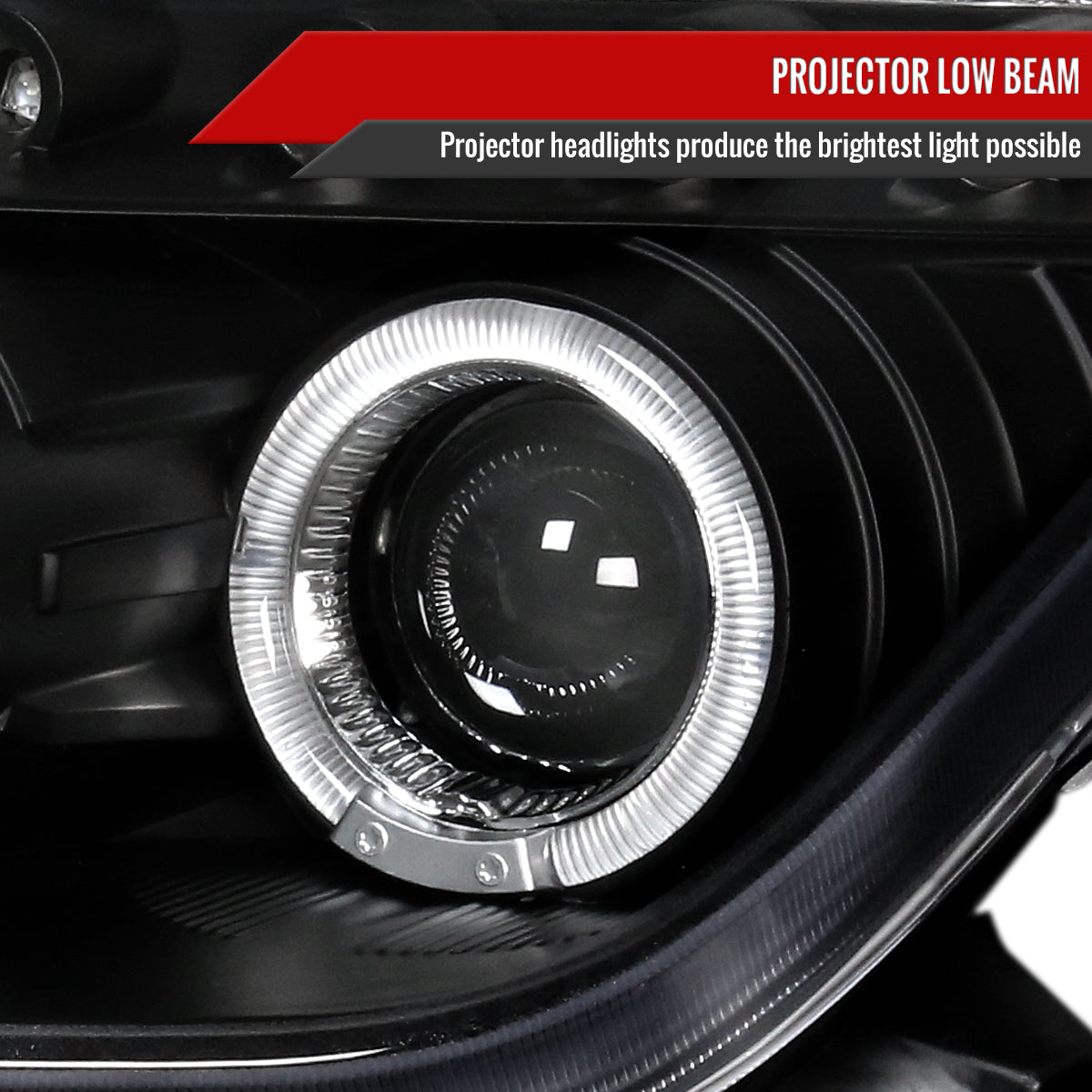 2000-2005 Toyota Celica Dual Halo Projector Headlights (Matte Black Housing/Clear Lens)