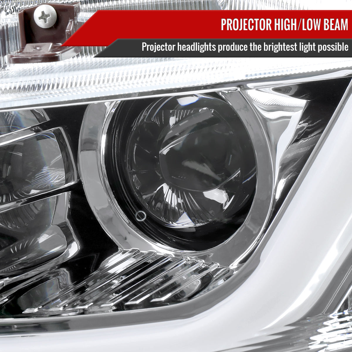 2016-2021 Honda Civic Projector Headlights w/ LED Switchback Sequential Turn Signal (Chrome Housing/Clear Lens)