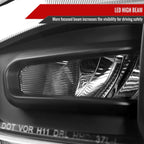 2016-2021 Honda Civic Projector Headlights w/ LED Switchback Sequential Turn Signal (Matte Black Housing/Clear Lens)