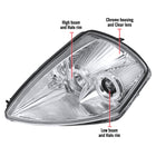 2000-2005 Mitsubishi Eclipse Dual Halo Projector Headlights (Chrome Housing/Clear Lens)