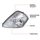 2000-2005 Mitsubishi Eclipse Dual Halo Projector Headlights (Chrome Housing/Clear Lens)