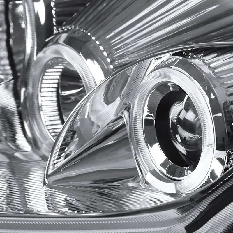 2000-2005 Mitsubishi Eclipse Dual Halo Projector Headlights w/ SMD LED Light Strip (Chrome Housing/Clear Lens)