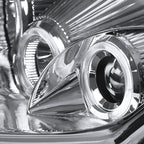2000-2005 Mitsubishi Eclipse Dual Halo Projector Headlights w/ SMD LED Light Strip (Chrome Housing/Clear Lens)