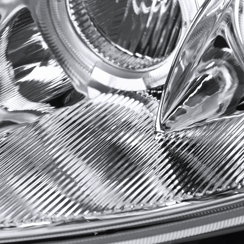 2000-2005 Mitsubishi Eclipse Dual Halo Projector Headlights w/ SMD LED Light Strip (Chrome Housing/Clear Lens)