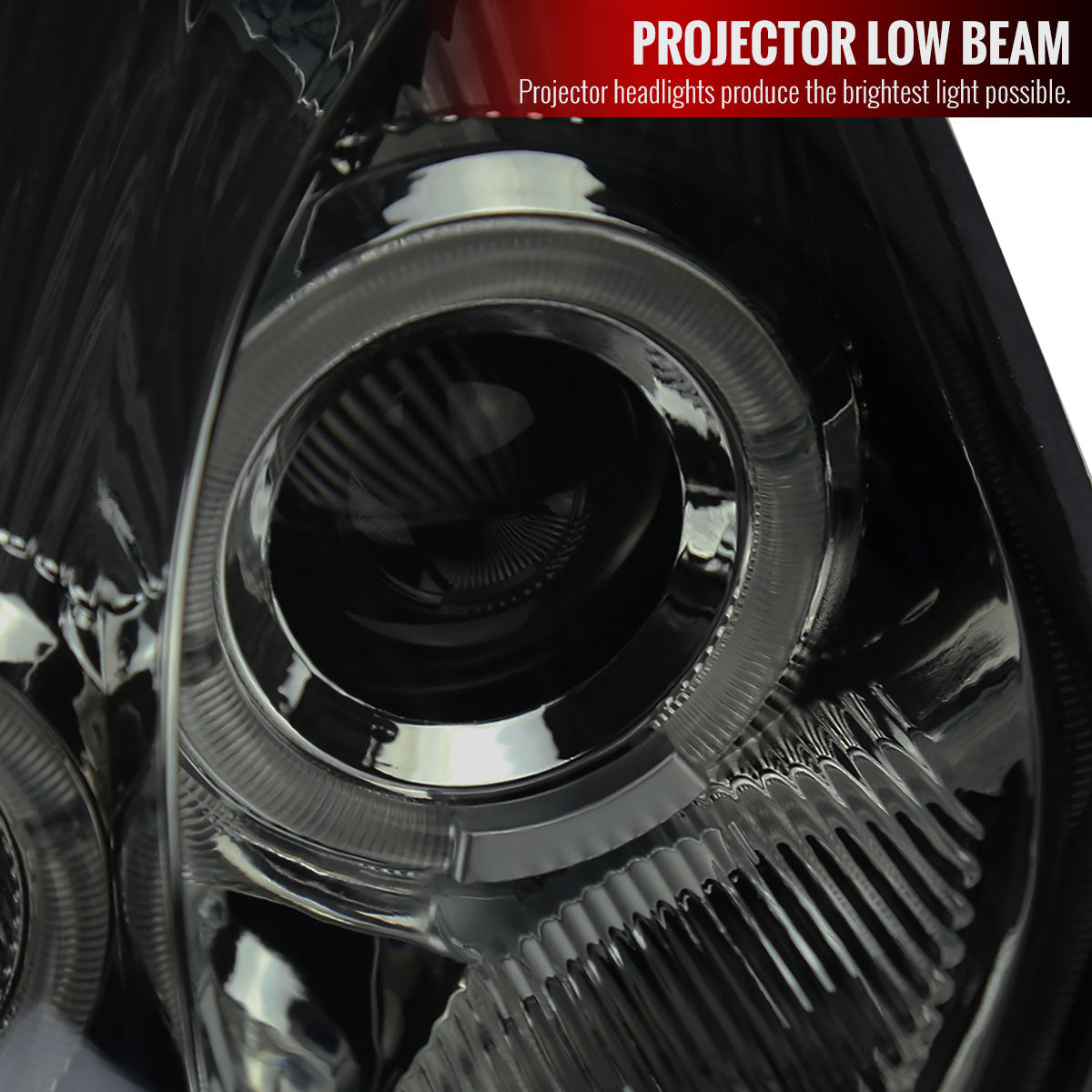 2000-2005 Mitsubishi Eclipse Dual Halo Projector Headlights (Chrome Housing/Smoke Lens)