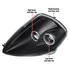 2000-2005 Mitsubishi Eclipse Dual Halo Projector Headlights (Matte Black Housing/Clear Lens)