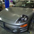 2000-2005 Mitsubishi Eclipse Dual Halo Projector Headlights w/ SMD LED Light Strip (Matte Black Housing/Clear Lens)