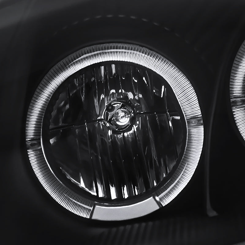 2000-2005 Mitsubishi Eclipse Dual Halo Projector Headlights w/ SMD LED Light Strip (Matte Black Housing/Clear Lens)