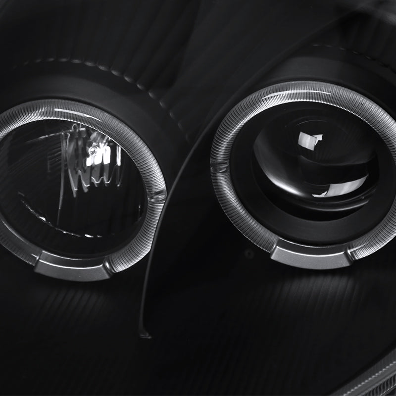 2000-2005 Mitsubishi Eclipse Dual Halo Projector Headlights w/ SMD LED Light Strip (Matte Black Housing/Clear Lens)