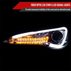 2013-2016 Scion FR-S Projector Headlights w/ LED Strip & Turn Signal Lights (Chrome Housing/Clear Lens)