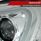 2013-2016 Scion FR-S Projector Headlights w/ LED Strip & Turn Signal Lights (Chrome Housing/Clear Lens)