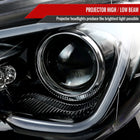 2013-2016 Scion FRS Projector Headlights w/ LED Strip & Turn Signal Lights (Jet Black Housing/Clear Lens)