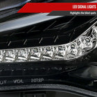 2013-2016 Scion FRS Projector Headlights w/ LED Strip & Turn Signal Lights (Jet Black Housing/Clear Lens)