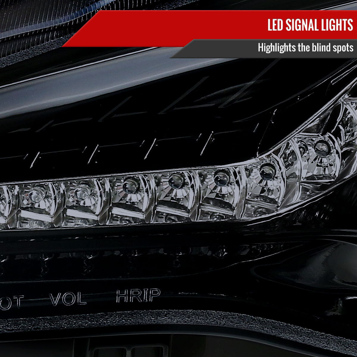 2013-2016 Scion FR-S Projector Headlights w/ LED Strip & Turn Signal Lights (Glossy Black Housing/Smoke Lens)