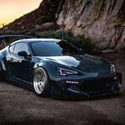 2013-2016 Scion FR-S Projector Headlights w/ LED Strip & Turn Signal Lights (Glossy Black Housing/Smoke Lens)