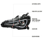 2013-2016 Scion FRS Projector Headlights w/ LED Strip & Turn Signal Lights (Matte Black Housing/Clear Lens)