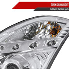 2003-2007 Infiniti G35 Coupe Dual Halo Projector Headlights (Chrome Housing/Clear Lens)