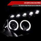 2003-2007 Infiniti G35 Coupe Dual Halo Projector Headlights (Glossy Black Housing/Smoke Lens)