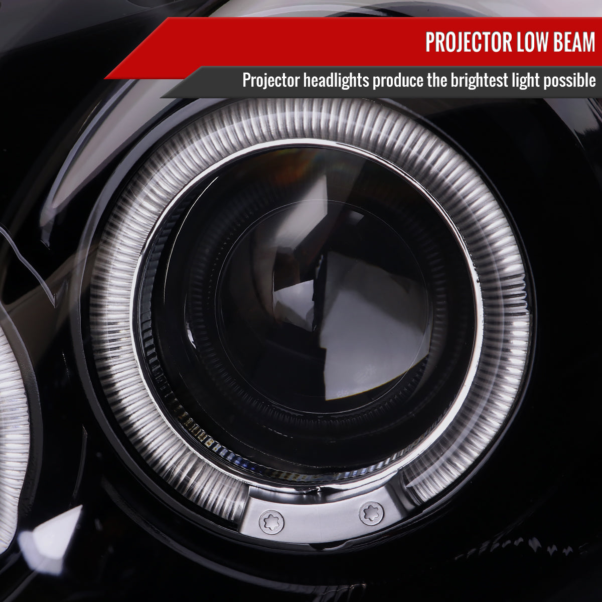 2003-2007 Infiniti G35 Coupe Dual Halo Projector Headlights (Glossy Black Housing/Smoke Lens)