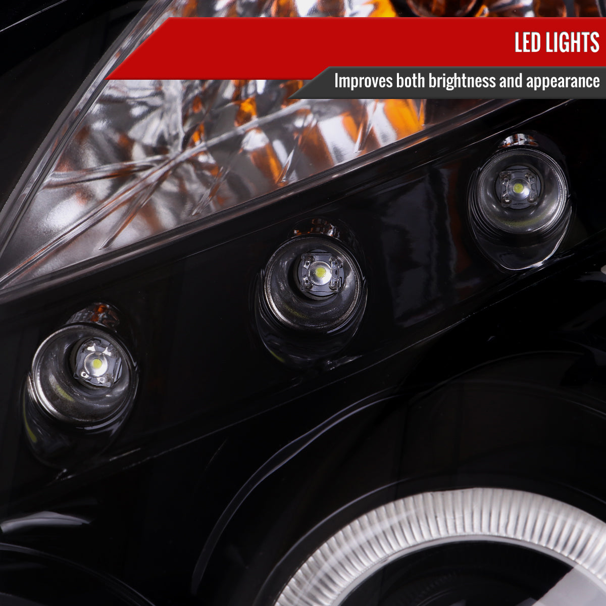 2003-2007 Infiniti G35 Coupe Dual Halo Projector Headlights (Glossy Black Housing/Smoke Lens)