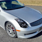2003-2007 Infiniti G35 Coupe Dual Halo Projector Headlights (Glossy Black Housing/Smoke Lens)
