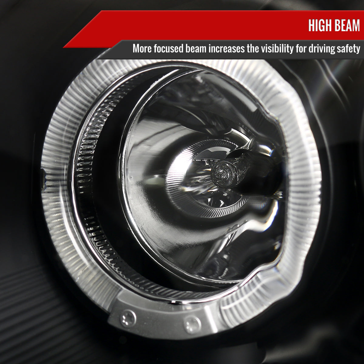 2003-2007 Infiniti G35 Coupe Dual Halo Projector Headlights (Matte Black Housing/Clear Lens)