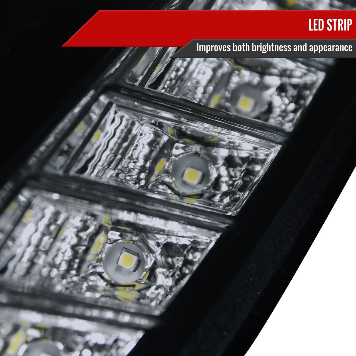 2005-2006 Infiniti G35 Sedan Halo Projector Headlights w/ SMD LED Light Strip (Glossy Black Housing/Smoke Lens)