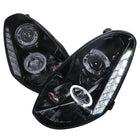 2005-2006 Infiniti G35 Sedan Halo Projector Headlights w/ SMD LED Light Strip (Glossy Black Housing/Smoke Lens)