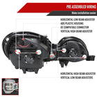 1998-2005 Lexus GS300/GS400/GS430 Halo Projector Headlights w/ SMD LED Light Strip (Matte Black Housing/Clear Lens)