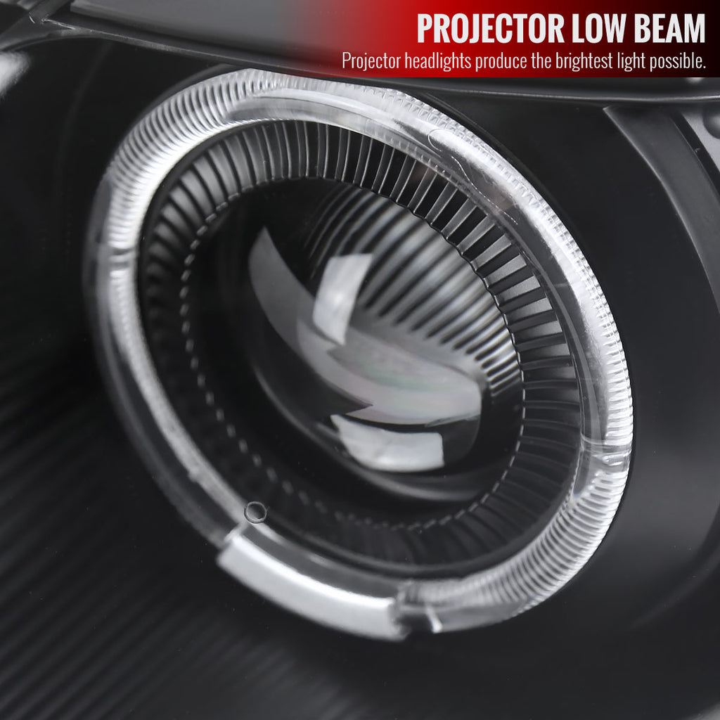 1998-2005 Lexus GS300/GS400/GS430 Halo Projector Headlights w/ SMD LED Light Strip (Matte Black Housing/Clear Lens)