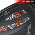 1998-2005 Lexus GS300/GS400/GS430 Halo Projector Headlights w/ SMD LED Light Strip (Matte Black Housing/Clear Lens)