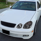 1998-2005 Lexus GS300/GS400/GS430 Halo Projector Headlights w/ SMD LED Light Strip (Matte Black Housing/Clear Lens)