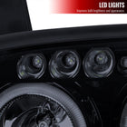 2000-2001 Nissan Maxima Dual Halo Projector Headlights (Glossy Black Housing/Smoke Lens)