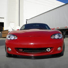 2001-2005 Mazda Miata MX-5 Dual Halo Projector Headlights (Chrome Housing/Clear Lens)