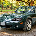 2001-2005 Mazda Miata MX-5 Dual Halo Projector Headlights (Glossy Black Housing/Smoke Lens)