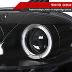 2001-2005 Mazda Miata MX-5 Dual Halo Projector Headlights (Matte Black Housing/Clear Lens)