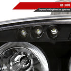 2001-2005 Mazda Miata MX-5 Dual Halo Projector Headlights (Matte Black Housing/Clear Lens)